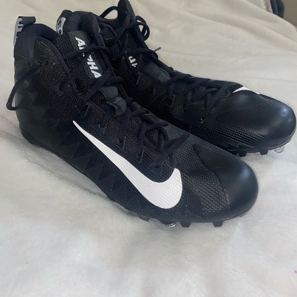 Nike Alpha Menace Pro Mid TD Size 13 Mens Black Football Cleats - Picture 1 of 6